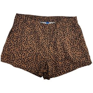 Old Navy High‎ Waisted Playa Shorts Size 2X Animal Print Brown Black Lightweight